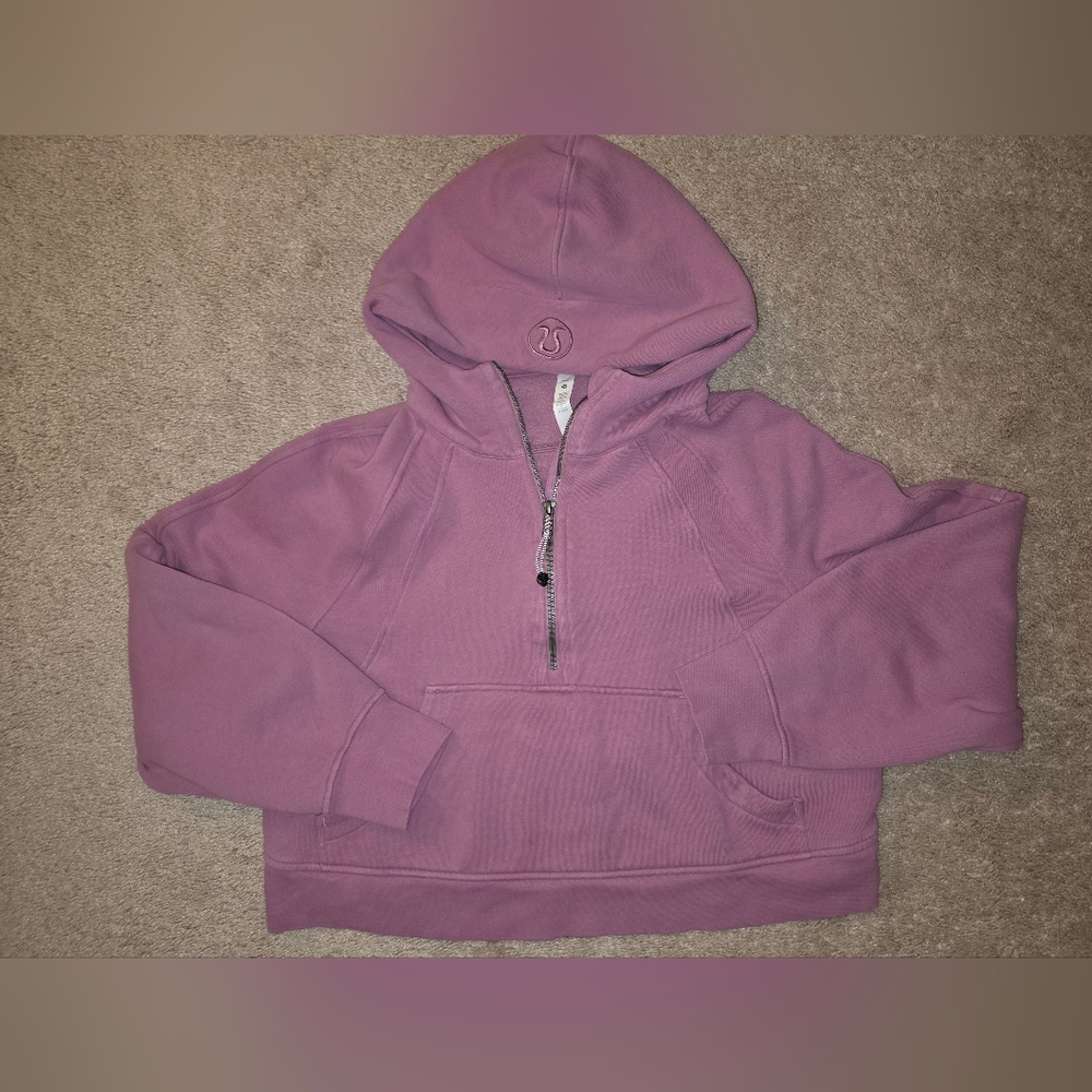 Lululemon Scuba Oversized Half-Zip Hoodie in Velvet Dust M/L